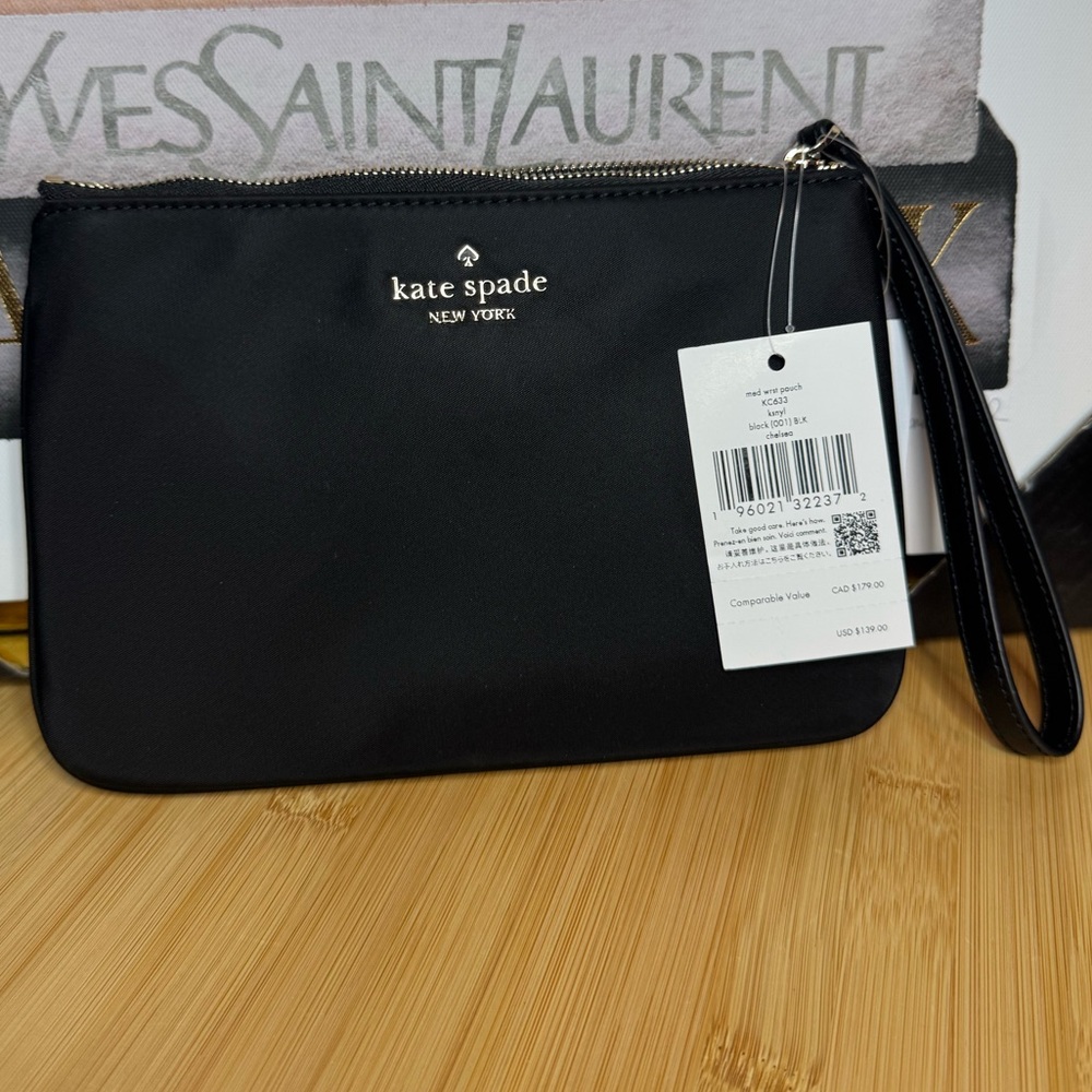 kate spade Black Wristlet Pouch